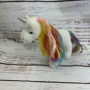 Douglas Toys Princess Unicorn Horse Plush Stuffed Animal‎ Toy 8" Long Rainbow